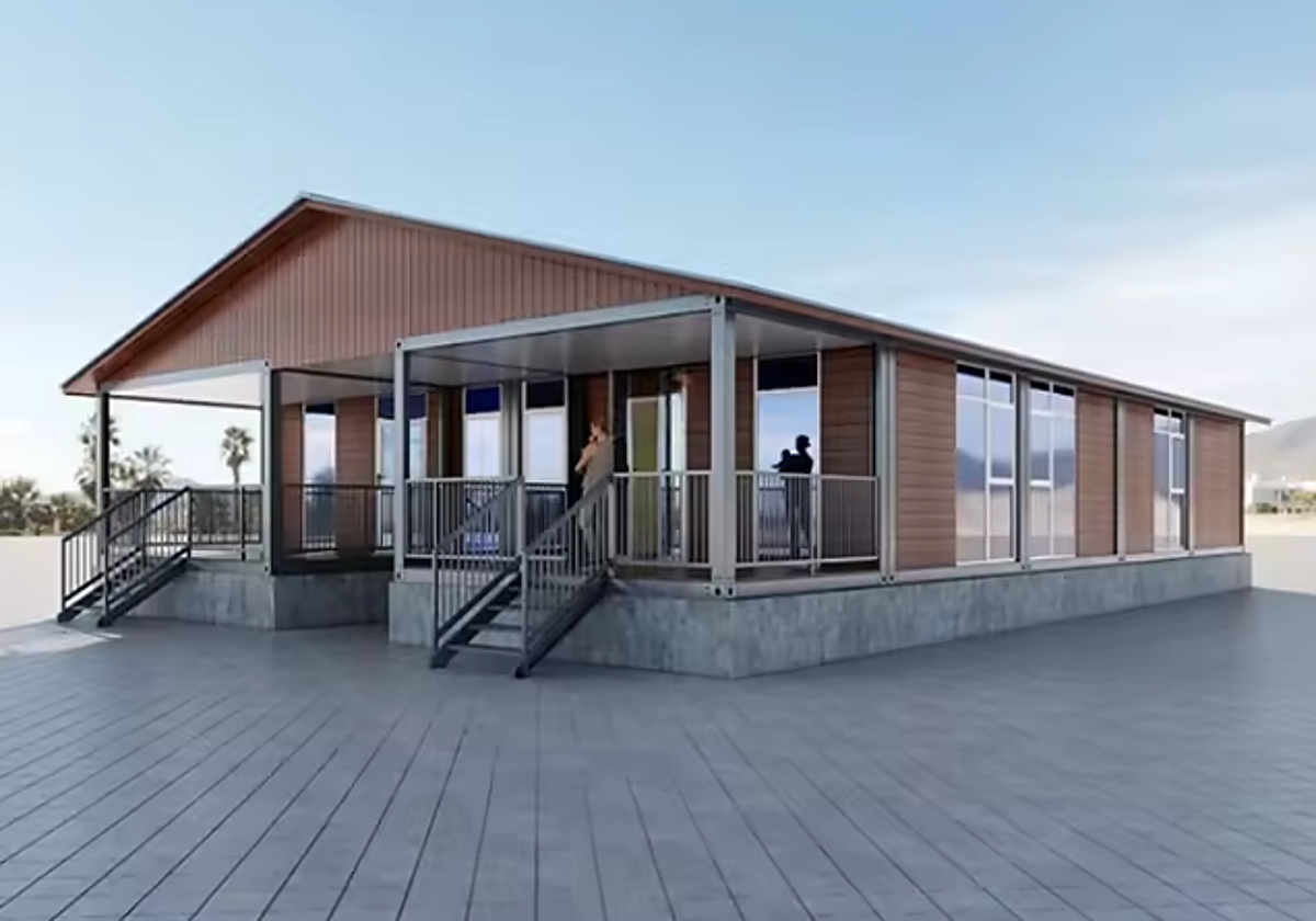 La casa prefabricada de AliExpress por menos de 7.500 euros con dos dormitorios, cocina, sala de estar y baño