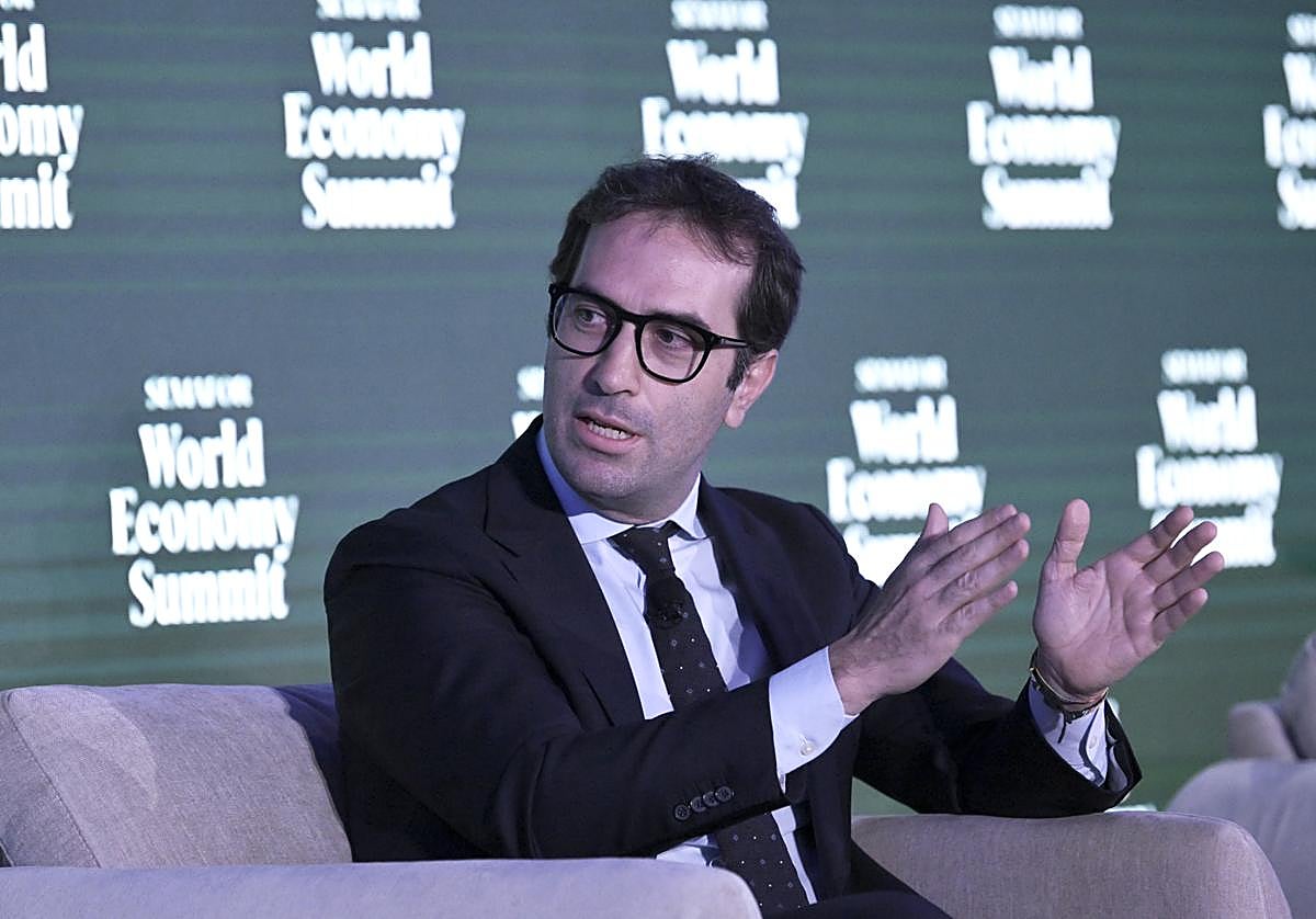 Carlos Cuerpo, ministro de Economía, en una charla anual del FMI y el Banco Mundial, este miércoles