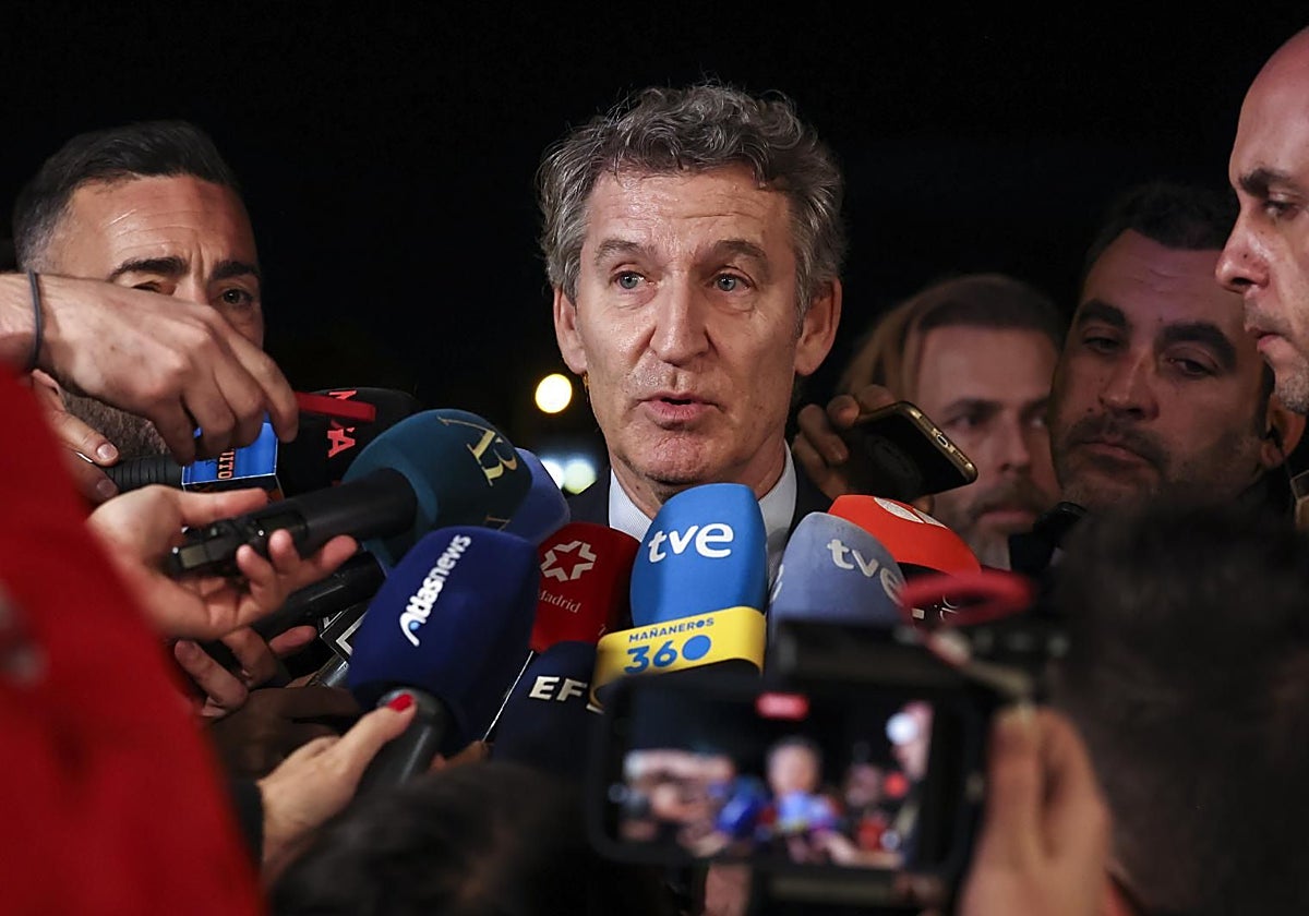 El presidente del Partido Popular, Alberto Núñez Feijóo