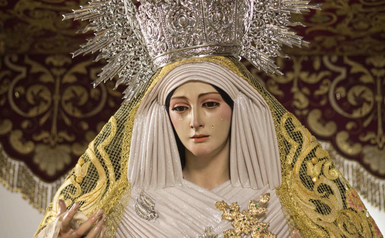 María Santísima de los Dolores de Alcolea, en el cartel del Viernes Santo 2022