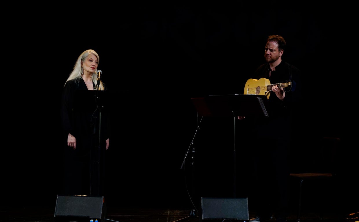 Maria Cristina Kiehr y Ariel Abramovich, durante el concierto