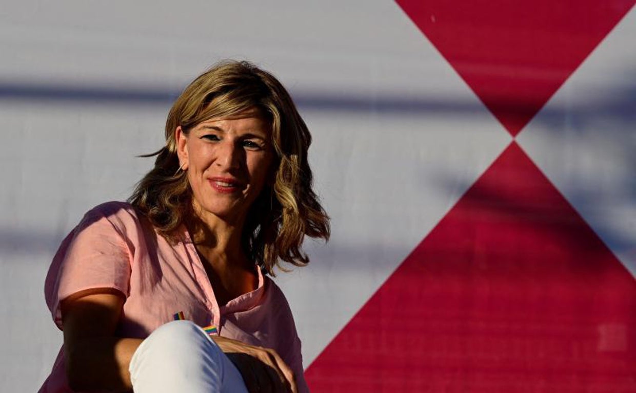 Yolanda Díaz durante la presentación de su proyecto político Sumar