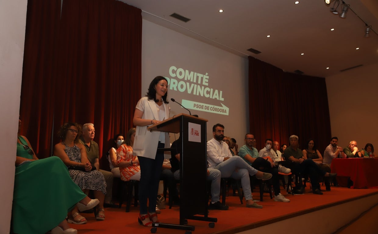 Rafi Crespín, durante el Comité Provincial del PSOE de Córdoba