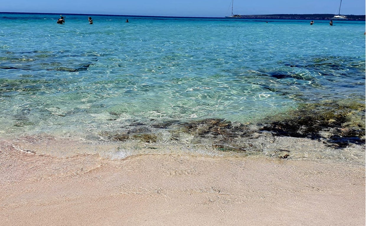 Imagen tomada este miércoles en la playa de Migjorn