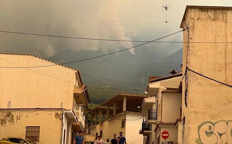 El fuego calcina ya 1.800 hectáreas en la Sierra de Málaga