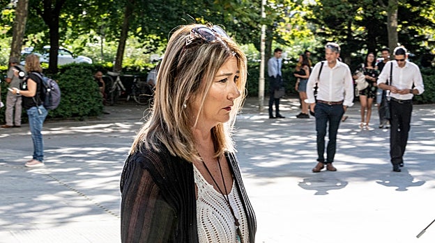 Imagen de Marisol Burón en la Ciudad de la Justicia de Valencia durante una de las sesiones del juicio