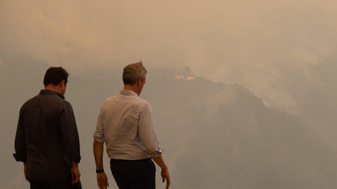 Alfonso Rueda en las zonas afectadas