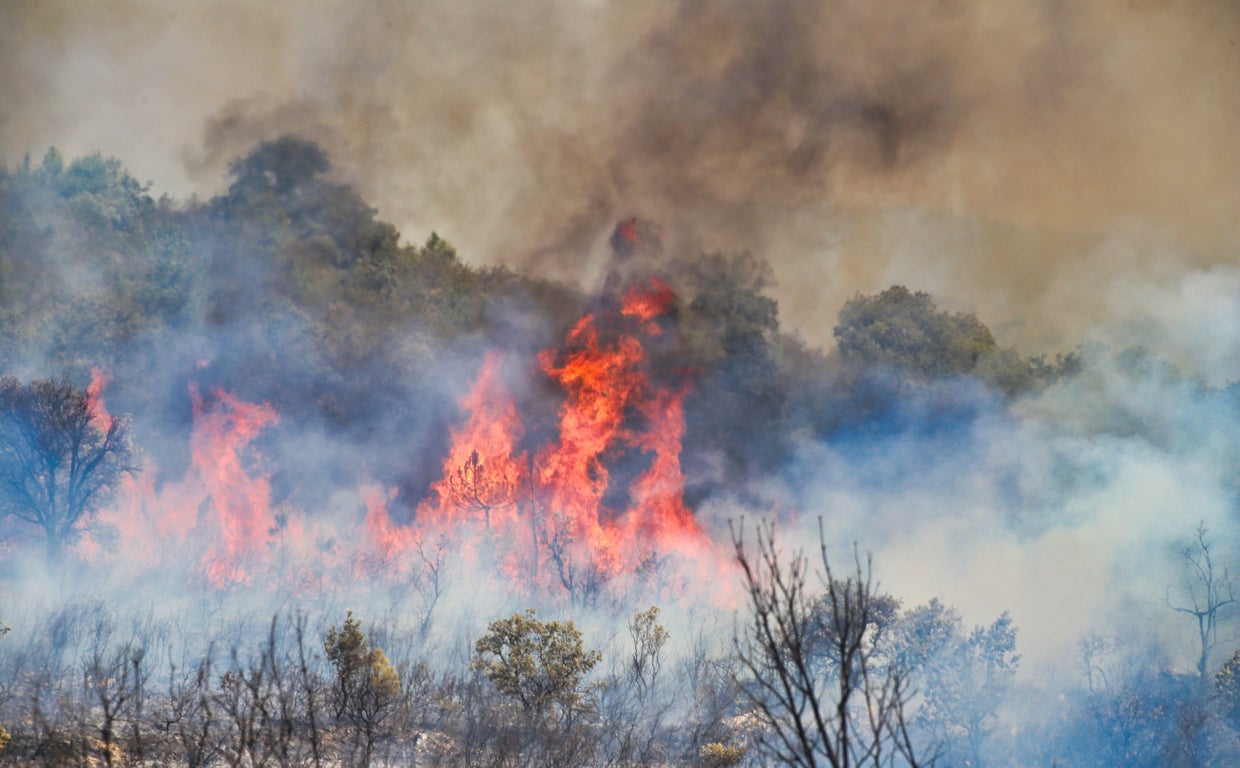 Salva la vida cuando la máquina en la que trabajaba iba a ser engullida por las llamas en Zamora