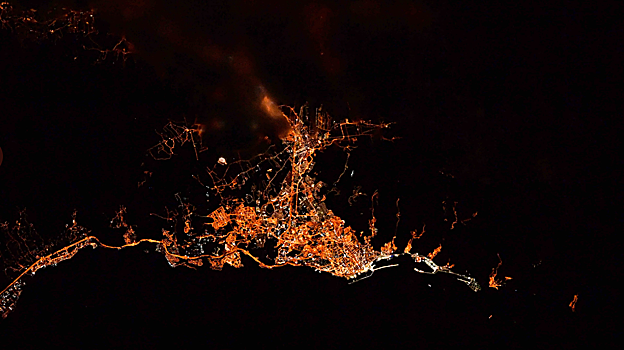 Imágenes de ciudades de Canarias desde la Estación Espacial Internacional