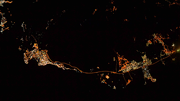 Imágenes nocturnas de ciudades canarias capturadas desde el espacio