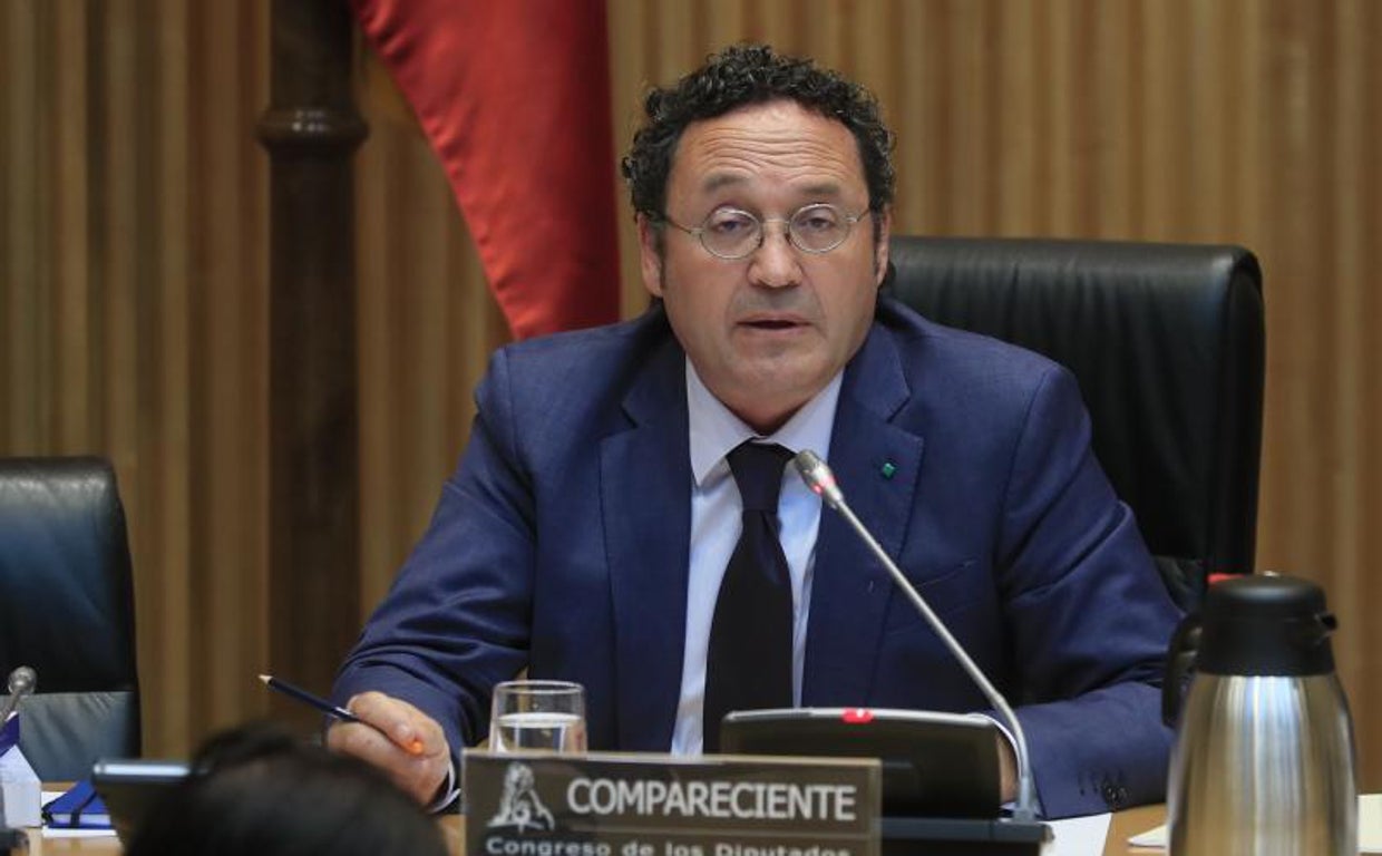 Álvaro García Ortiz, candidato fiscal general del Estado, este jueves, en el Congreso