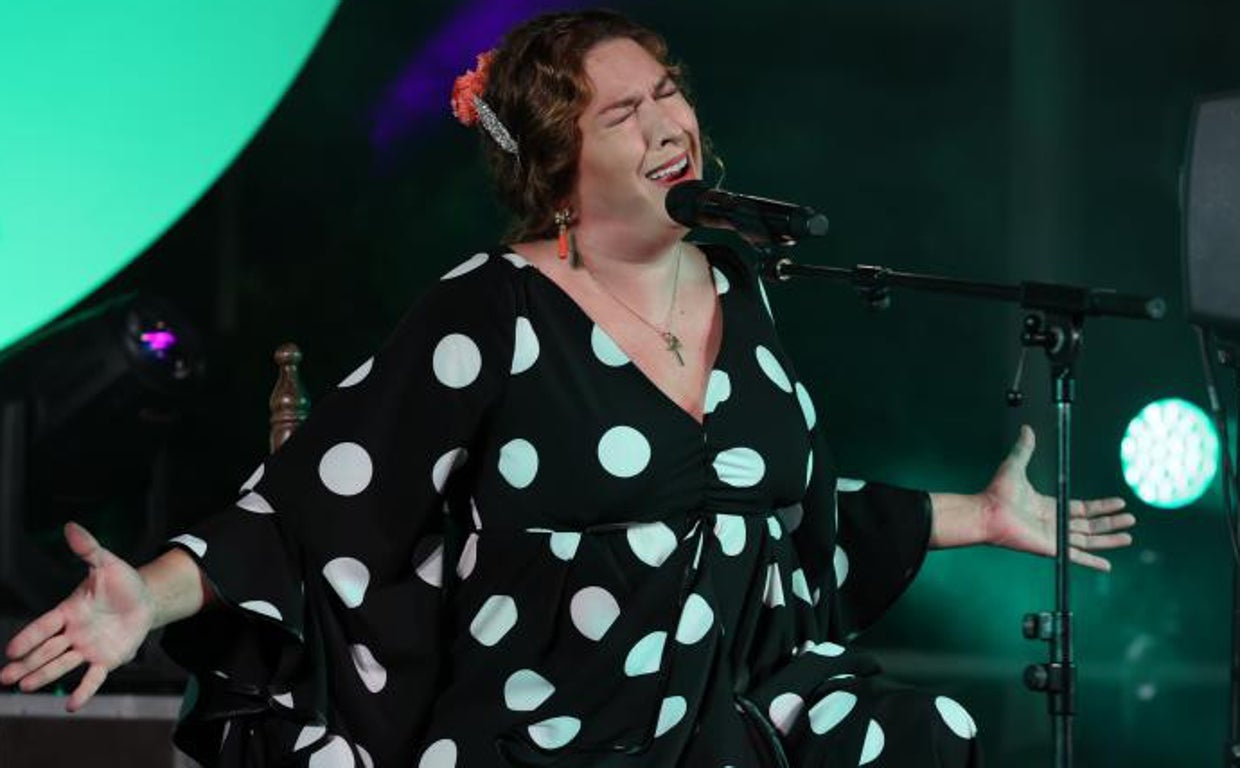 La cantaora de flamenco Estrella Morenta, durante una actuación en Córdoba
