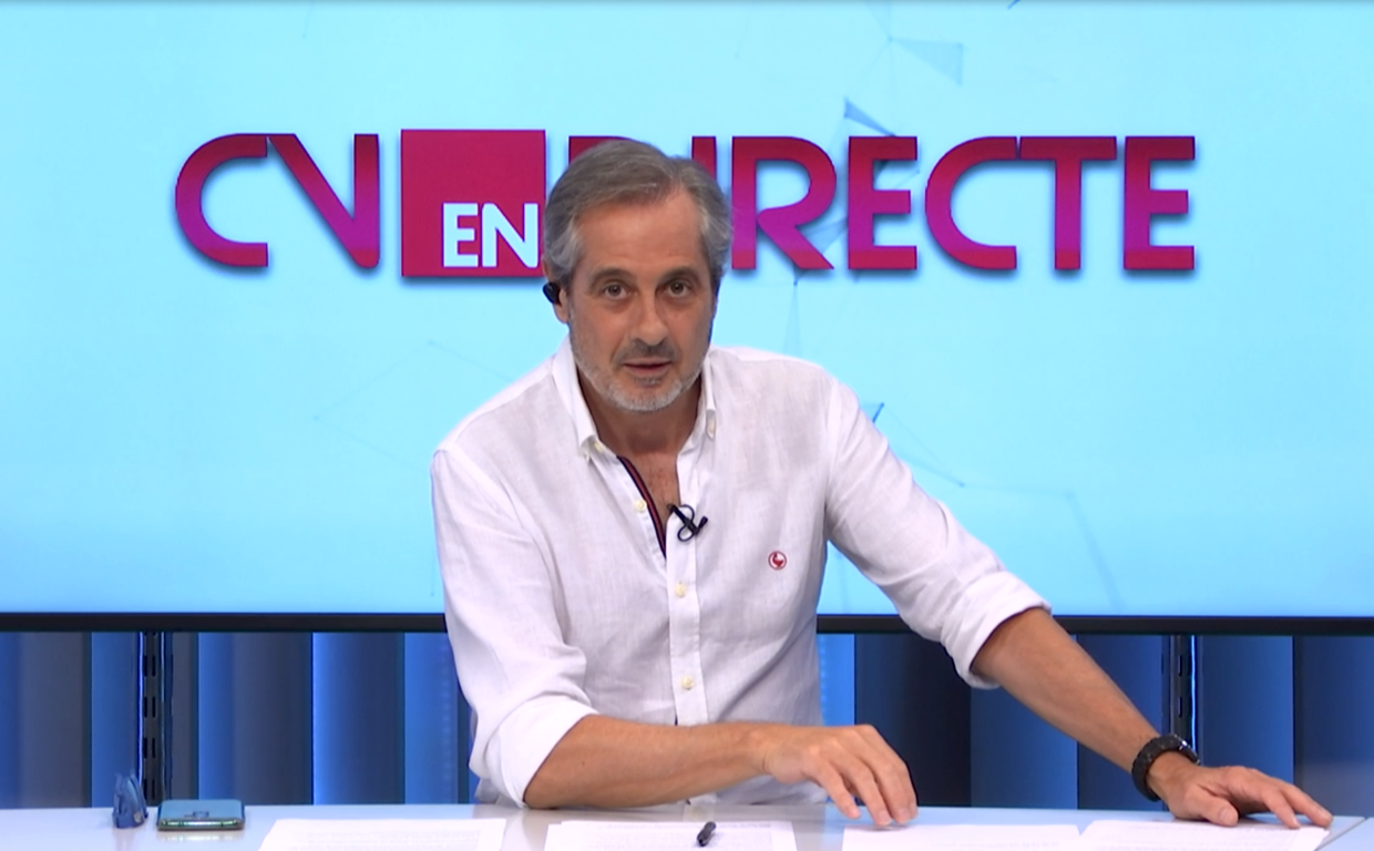 Imagen del periodista Ximo Rovira durante el programa Comunitat Valenciana en directe