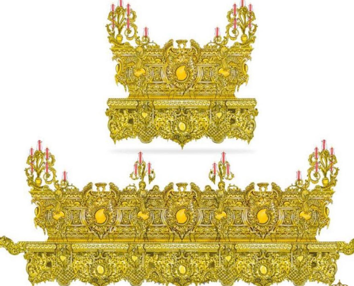 Proyecto del diseño del nuevo paso de Jesús de los Reyes, que firma Alcalá Morales