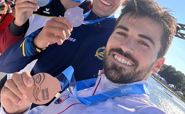 Paco Cubelos, bronce en el K-1 5.000 metros del Mundial con el timón roto