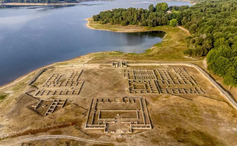 La sequía deja al descubierto el campamento romano de Aquis Querquennis en As Conchas