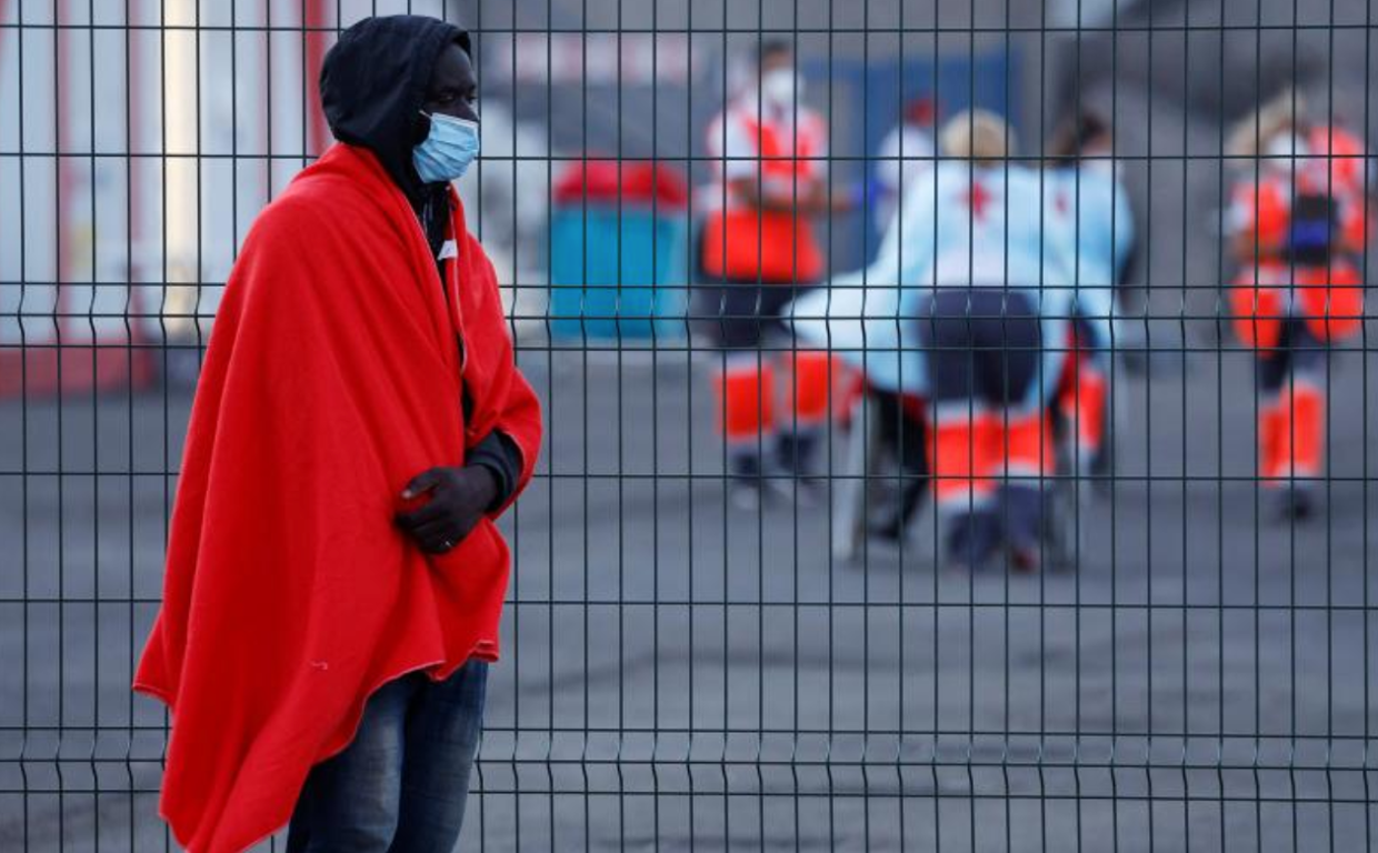 Uno de los migrantes llegado a Gran Canaria en patera el pasado día 9