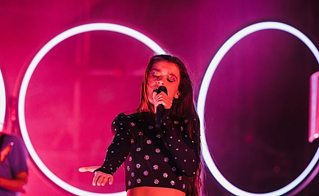 Amaia, durante su actuación en el Sonorama Ribera