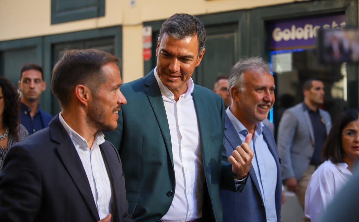 Pedro Sánchez, este martes en La Palma.