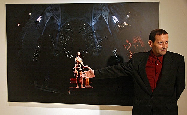 Fernando Urdiales, en una exposición dedicada a Teatro Corsario