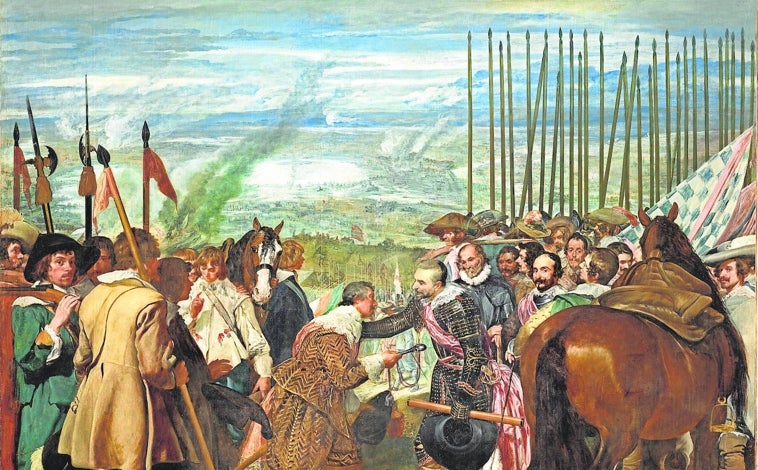 Imagen principal - Rendición de Breda, castillo de Cabra en el que nació y retrato del otro Gran Capitán