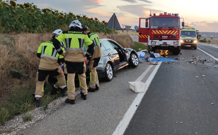 Un fallecido y dos heridos en una colisión entre dos turismos en la N-120, en Arlanzón (Burgos)
