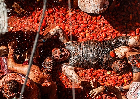 Imagen secundaria 1 - Imágenes de la Tomatina de Buñol