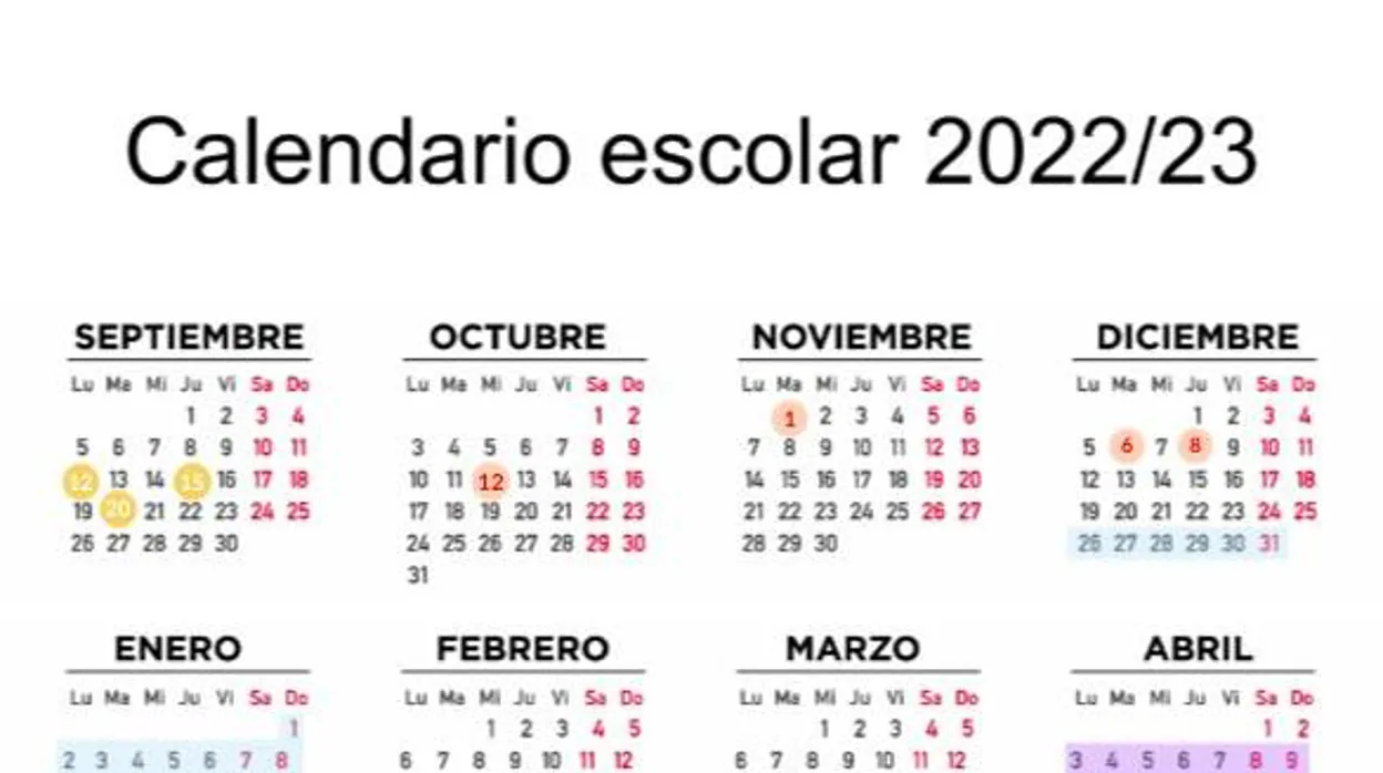 El calendario escolar en Andalucía para el año 2022/2023: así vienen los días festivos y puentes