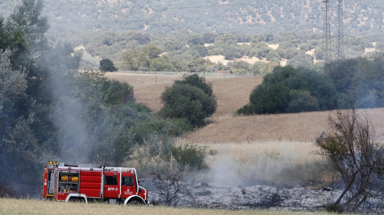 Incendio Córdoba | Apagan un fuego en la zona de la vieja CLH, que quema 3,5 hectáreas