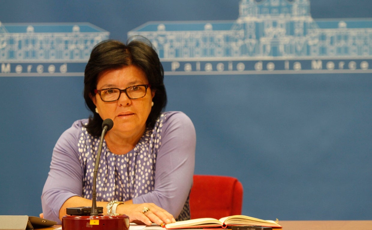 Dolores Sánchez, durante una comparecencia en la Diputación de Córdoba