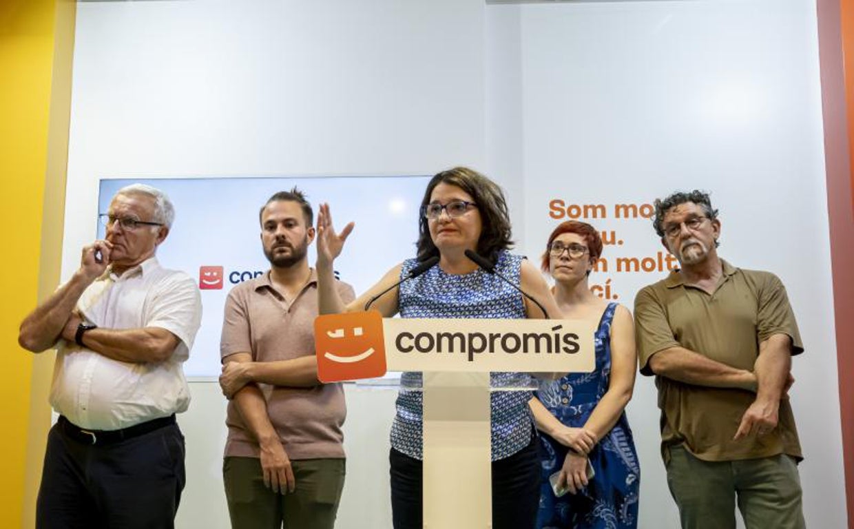 Mónica Oltra en un acto público de Compromís