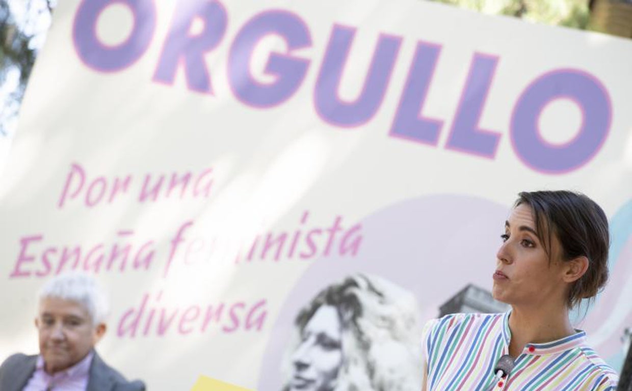 La ministra de Igualdad, Irene Montero, en un acto sobre feminismo y diversidad sexual