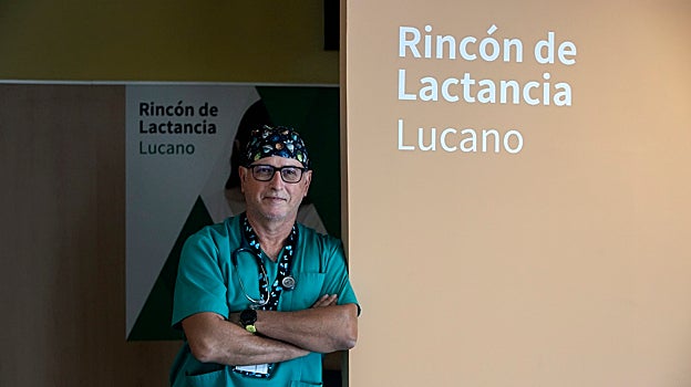 Javier Navarro, durante la entrevista con ABC