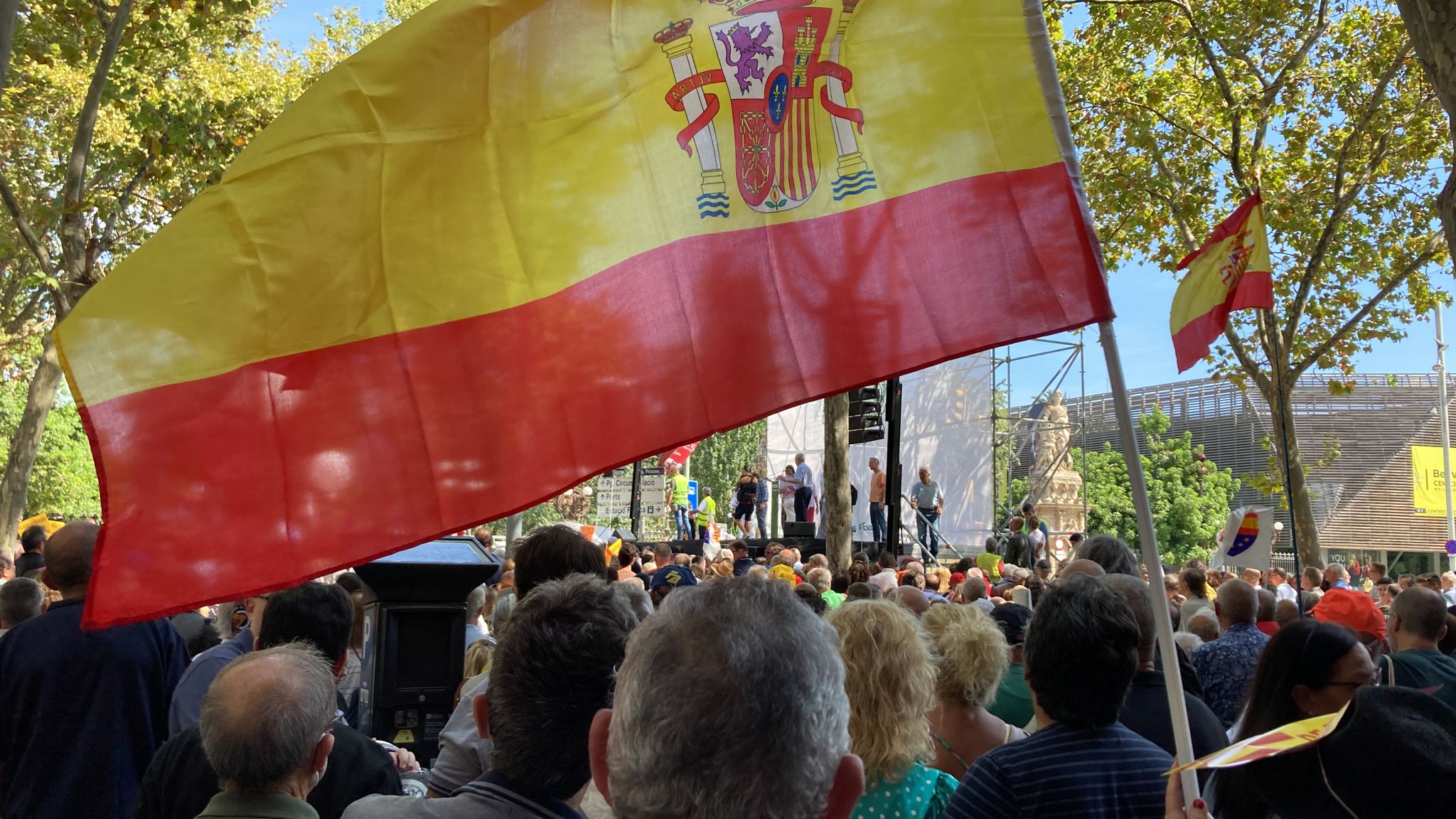 Manifestación en defensa del español en las aulas en Cataluña organizada por Escuela de Todos