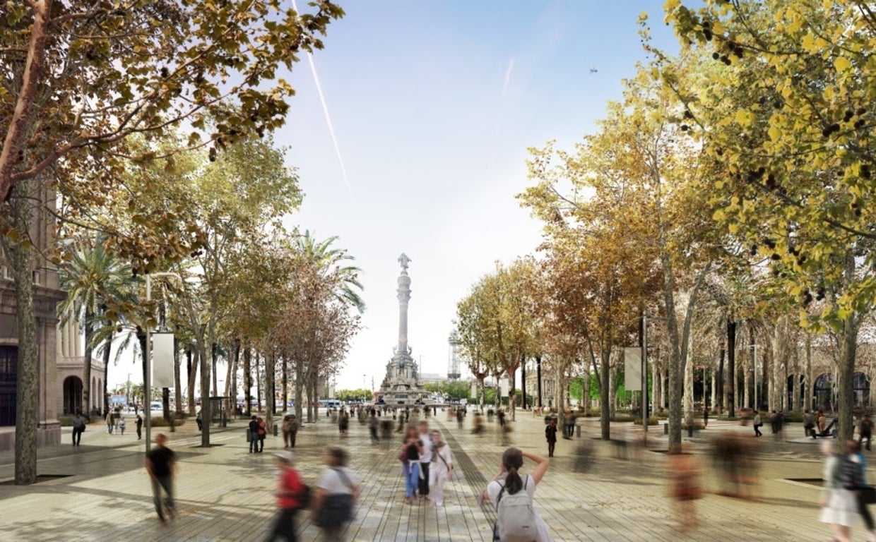 Aspecto virtual de cómo quedará La Rambla