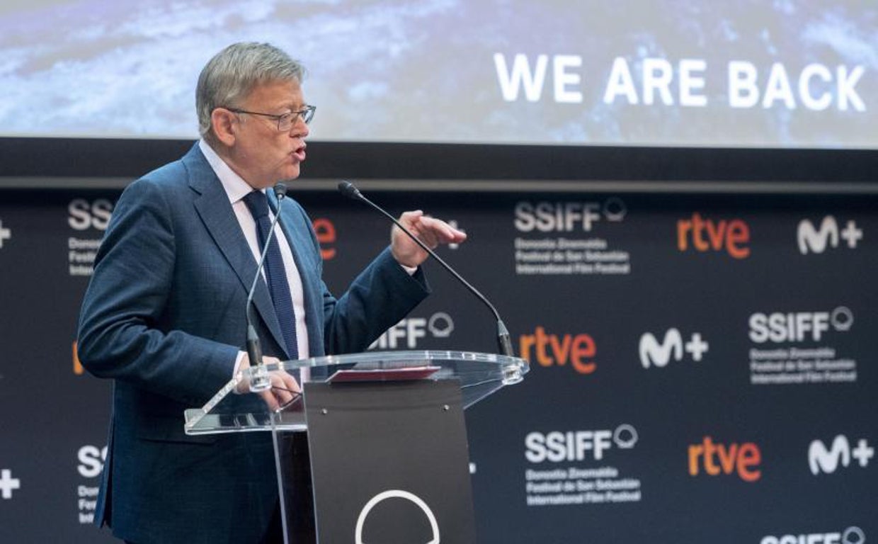 Imagen del presidente de la Generalitat Valenciana, Ximo Puig, en San Sebastián