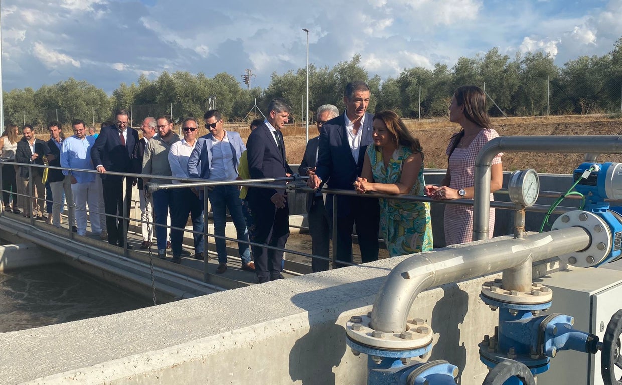 La consejera de Agricultura Carmen Crespo en la inauguración este miércoles de la EDAR de Monturque