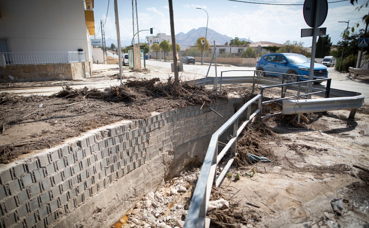 Imagen de los destrozos de la tromba de agua en Zujaira