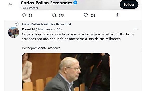 Igea pide la renuncia del presidente de las Cortes por «un acto de difamación»