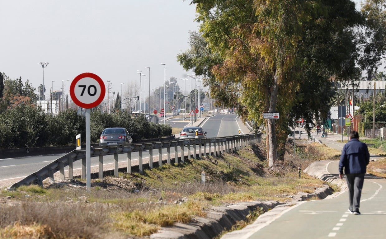 Carril bici en la A-431