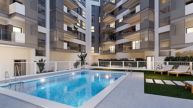 Interior de la nueva promoción de Habitat en Córdoba