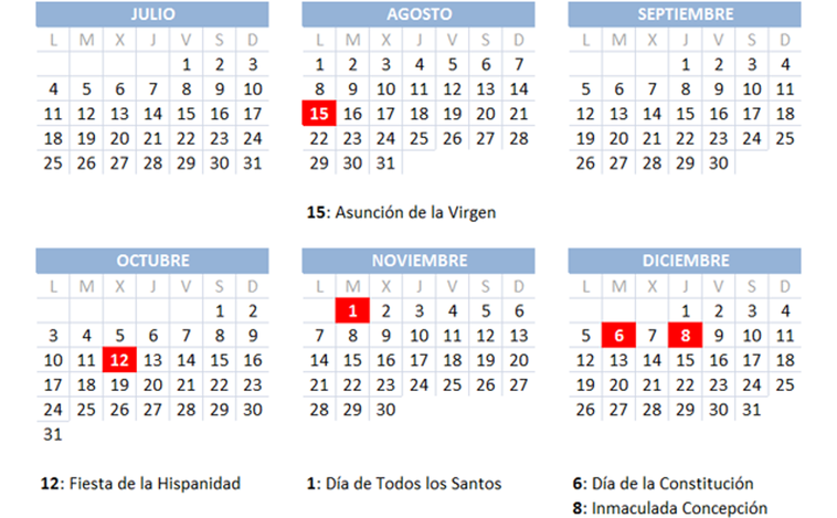 Calendario laboral 2022 en Valencia: así quedan los festivos de octubre