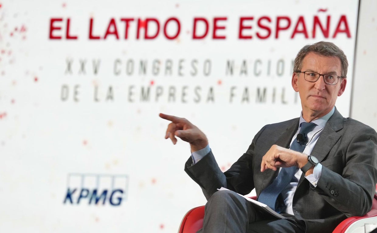 Alberto Núñez Feijóo, en el Congreso nacional de la Empresa Familiar