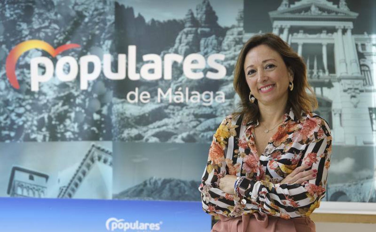 Patricia Navarro, en la sede del PP malagueño