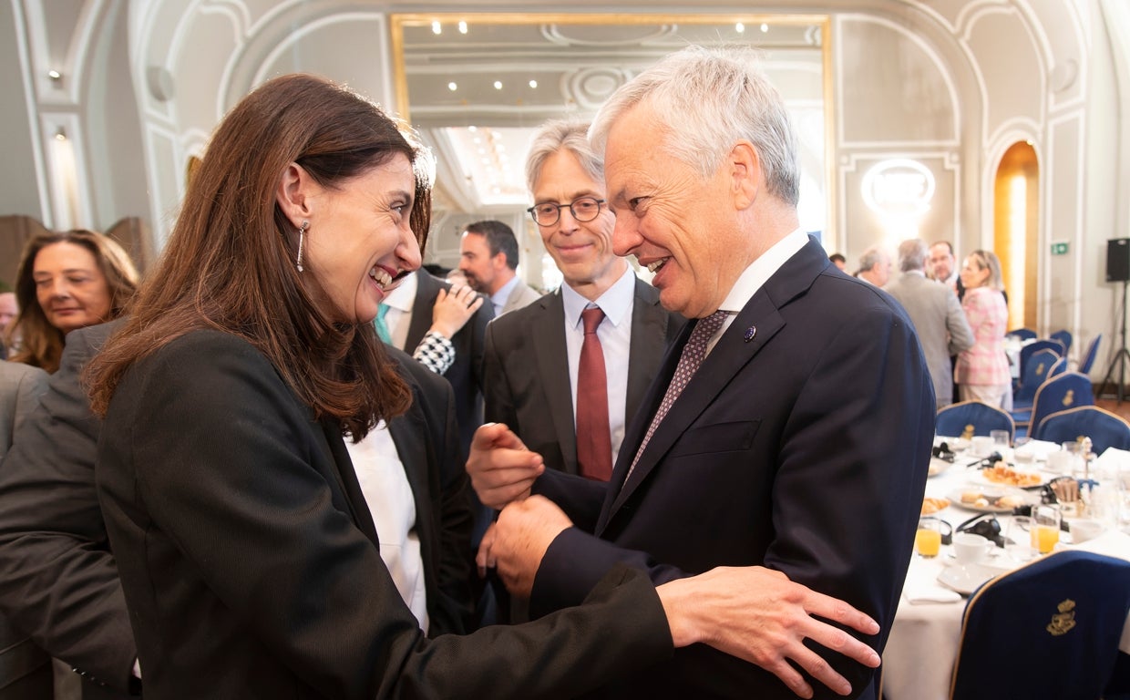 La ministra Llop, con el comisario Reynders el pasado jueves