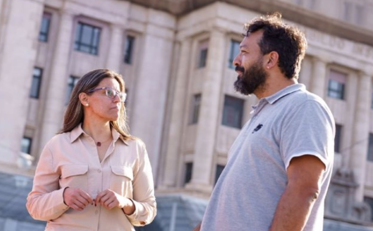 Los dos diputados de Podemos en el Cabildo de Tenerife, Cristo González y David Carballo
