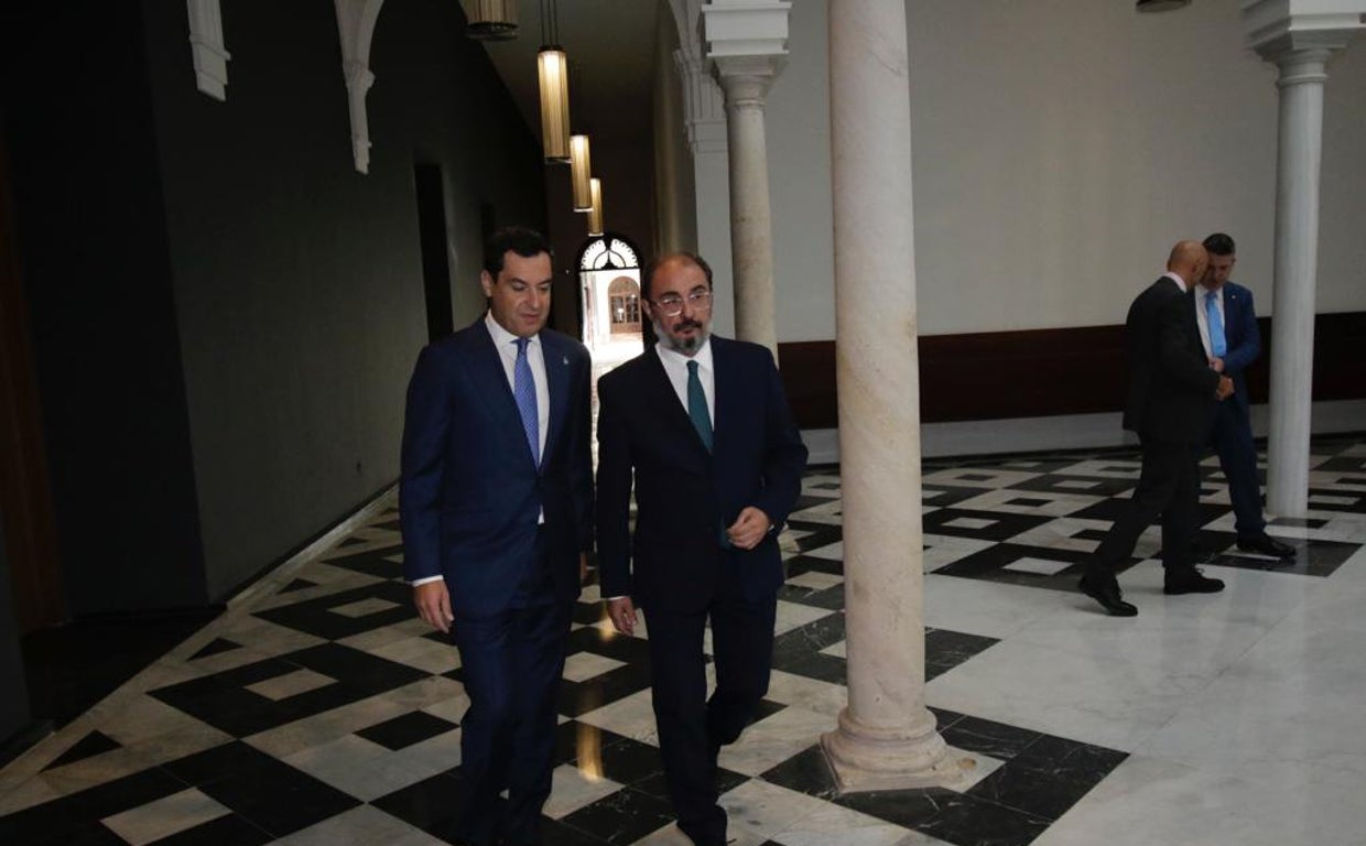 El encuentro de Moreno y Lambán se ha producido en San Telmo