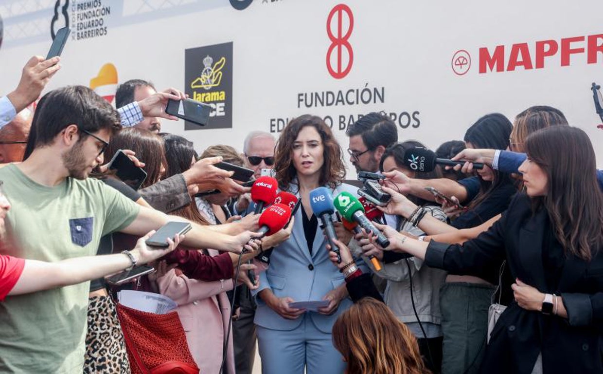 Isabel Díaz Ayuso, presidenta de la Comunidad de Madrid, ayer en la entrega de unos premios automovilísticos
