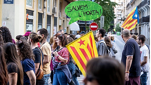 Imagen de la manifestación celebrada este domingo en Valencia