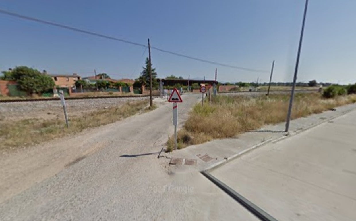 Paso a nivel y alrededores donde los hechos ocurrieron